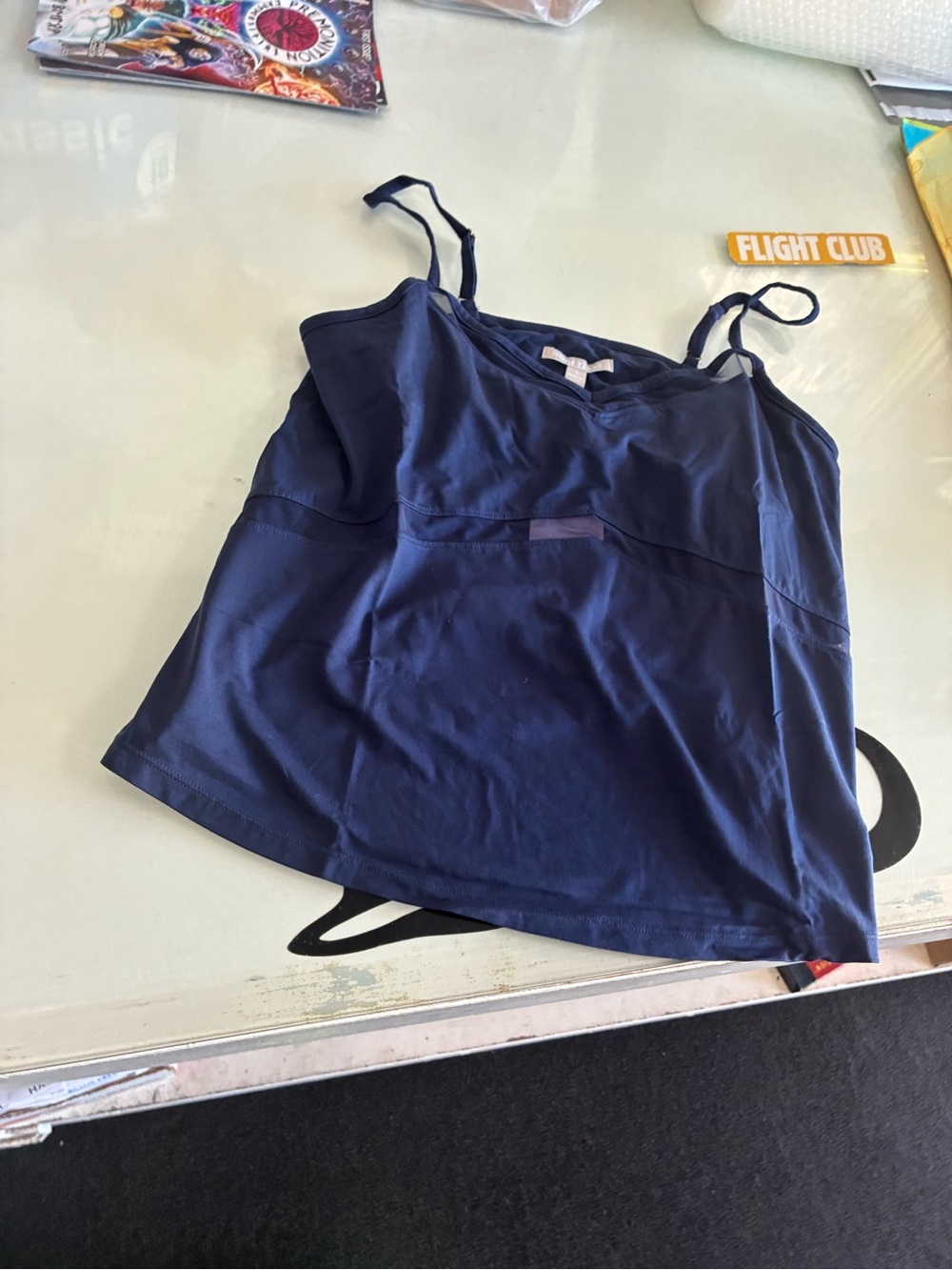 Honeylove Cami Tank Top Women SZ SM Blue BlissWear Soft Airy Mesh Adjustable New